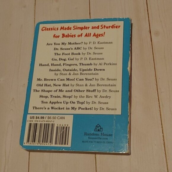 3/$13 Ten Apples Up On Top Dr. Seuss Theo LeSieg Baby Board Book - Picture 4 of 4